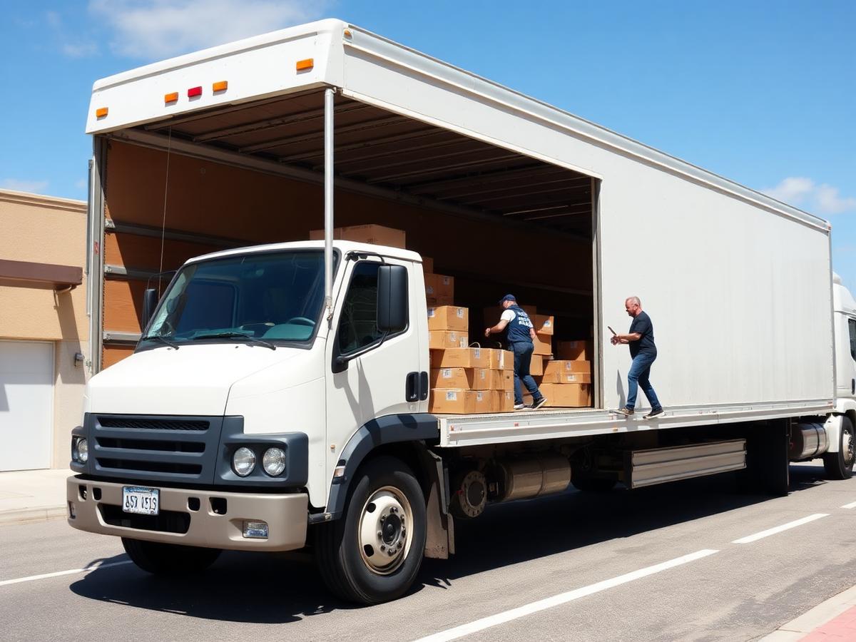 Moving truck loading
